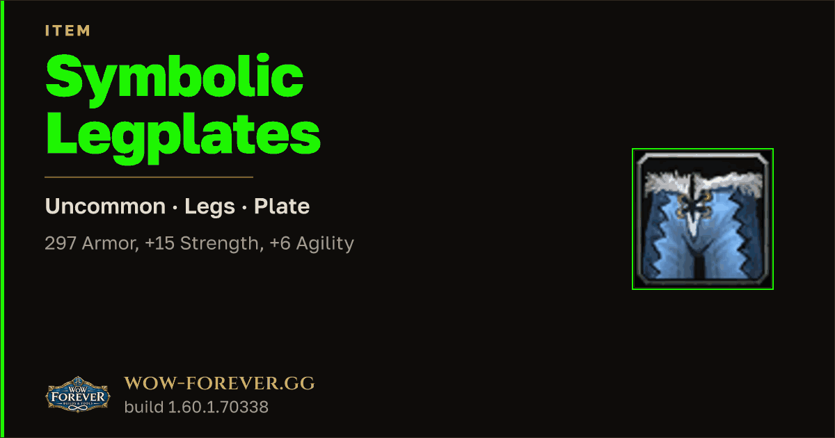 The preview card for Symbolic Legplates