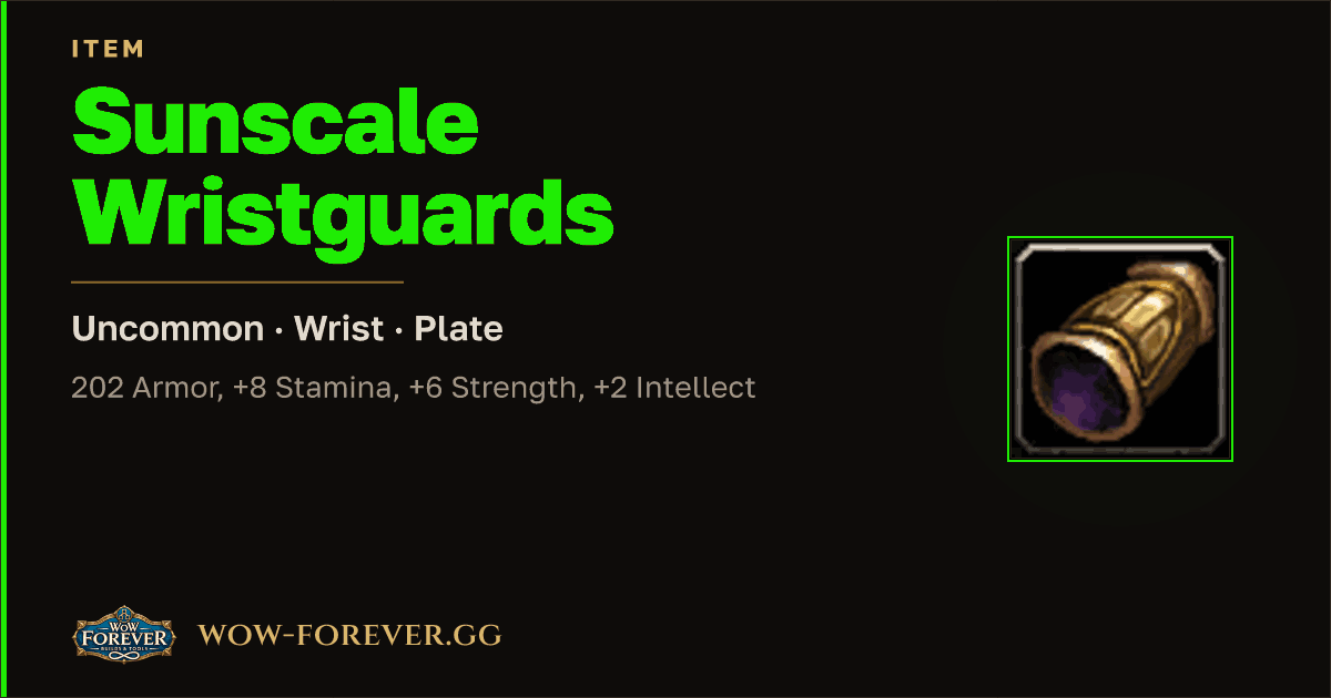 The preview card for Sunscale Wristguards