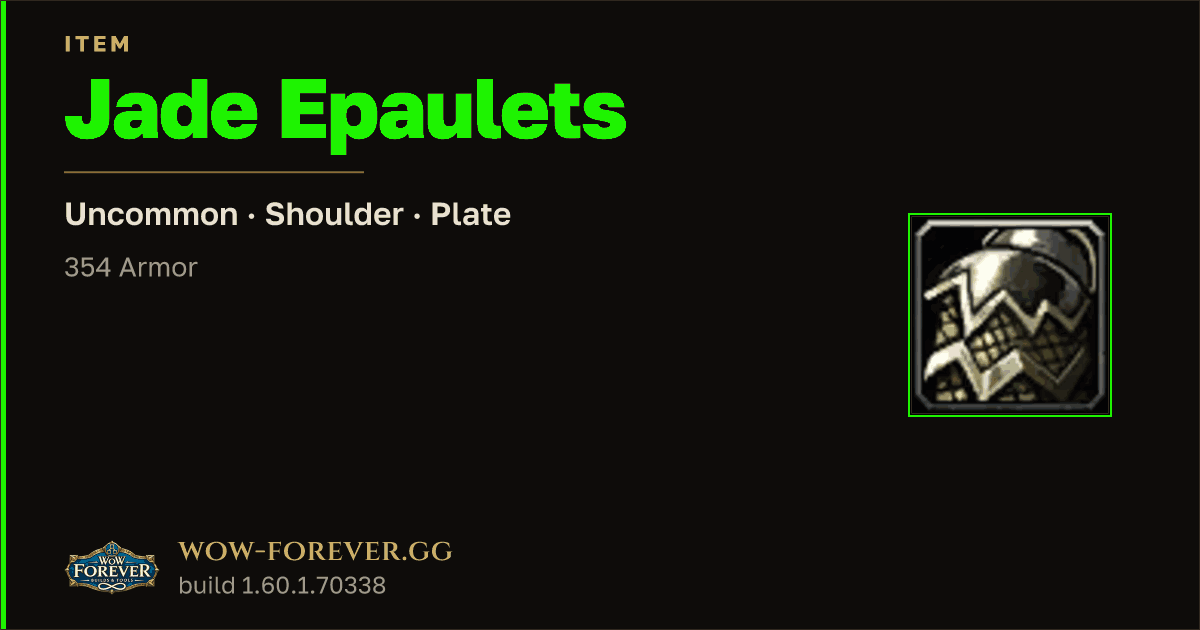 The preview card for Jade Epaulets