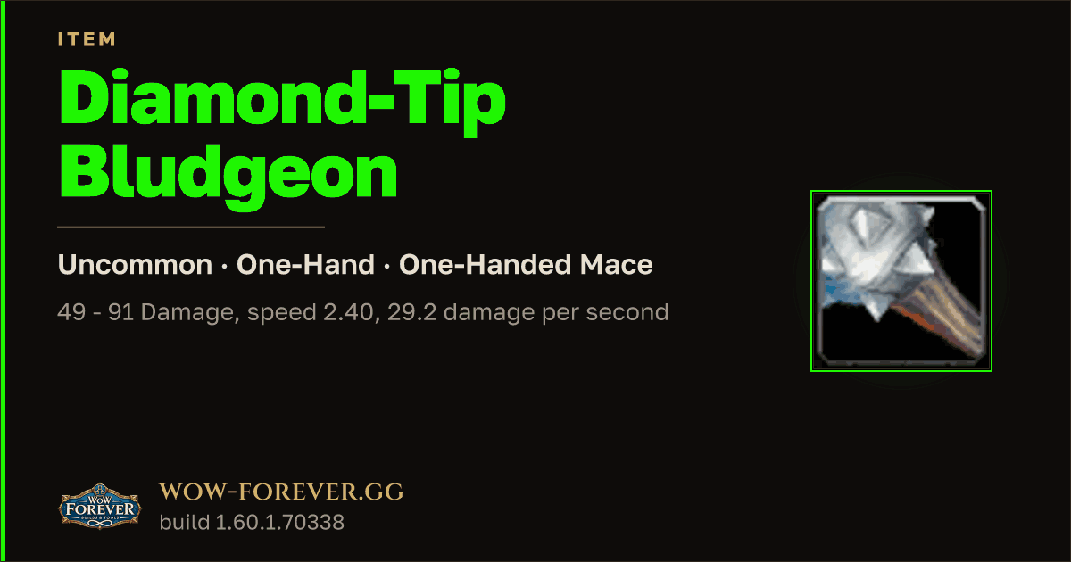 The preview card for Diamond-Tip Bludgeon