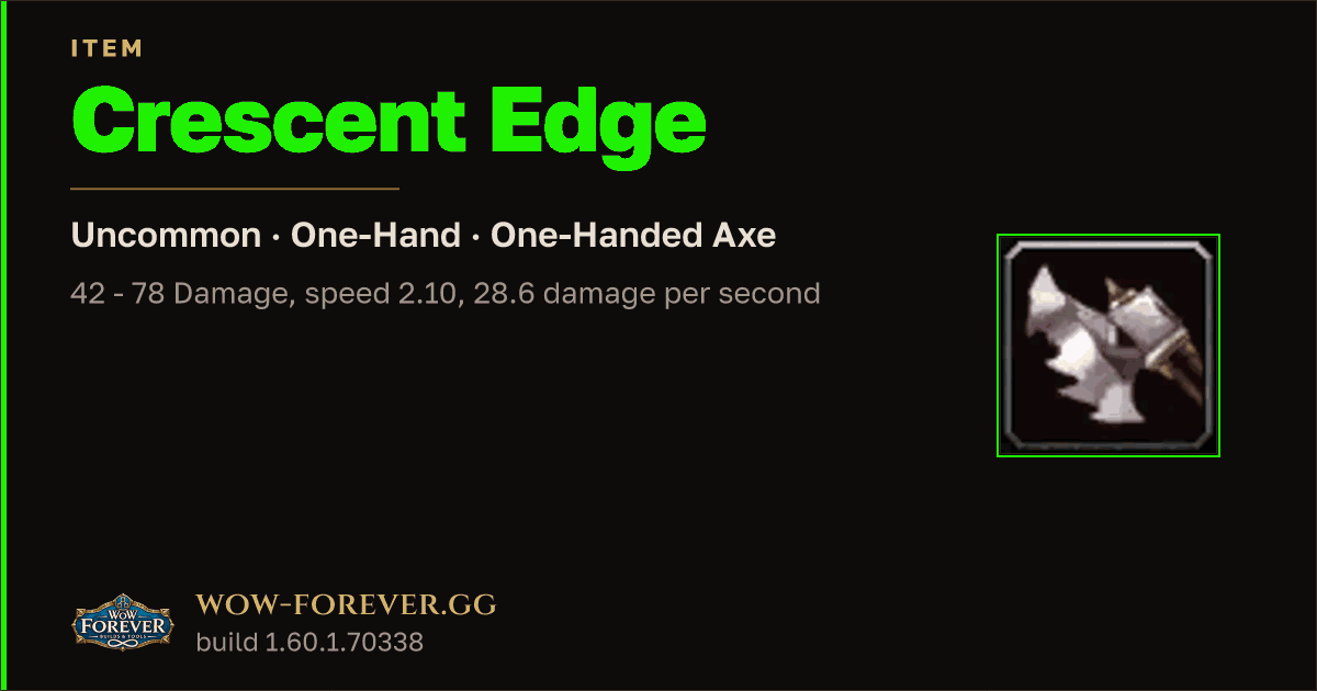 The preview card for Crescent Edge