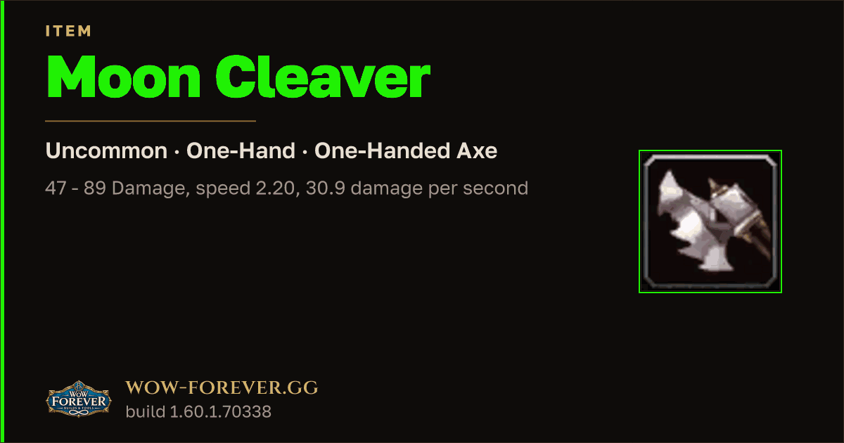 The preview card for Moon Cleaver