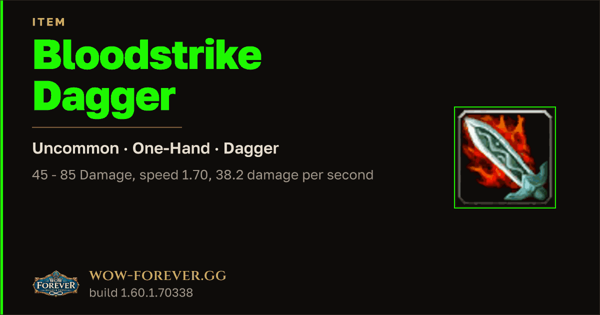 The preview card for Bloodstrike Dagger