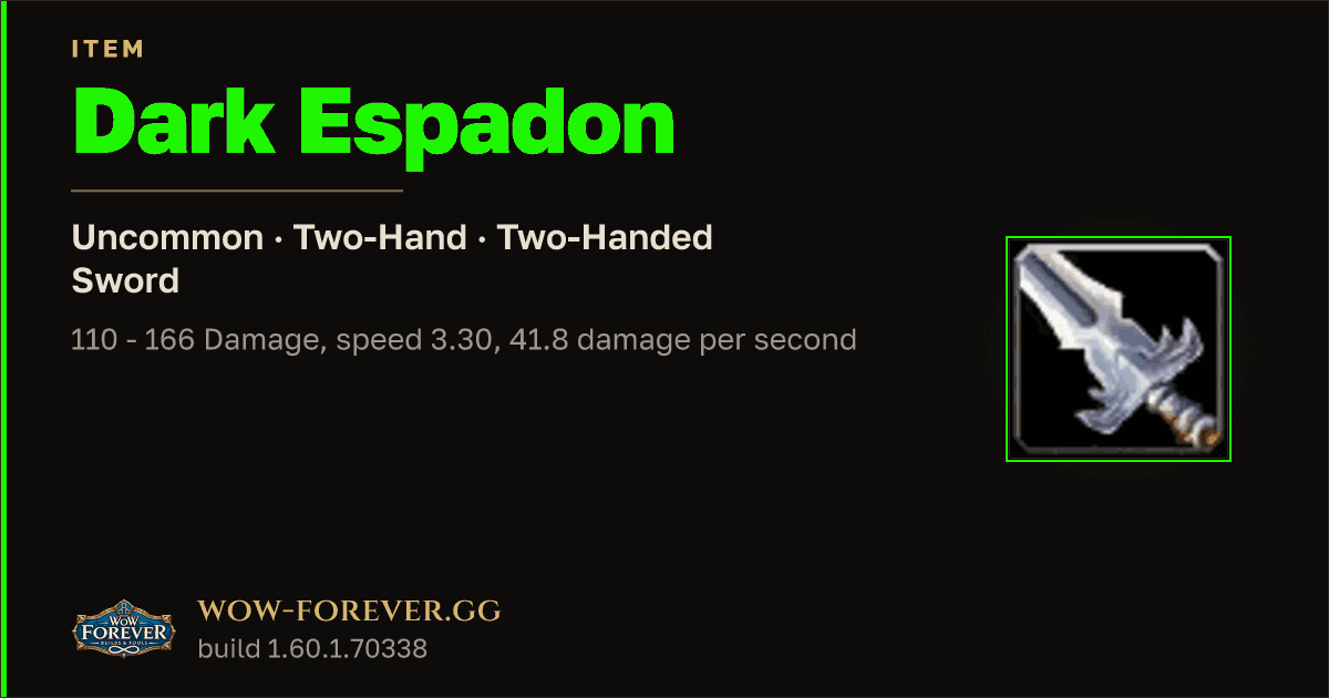 The preview card for Dark Espadon