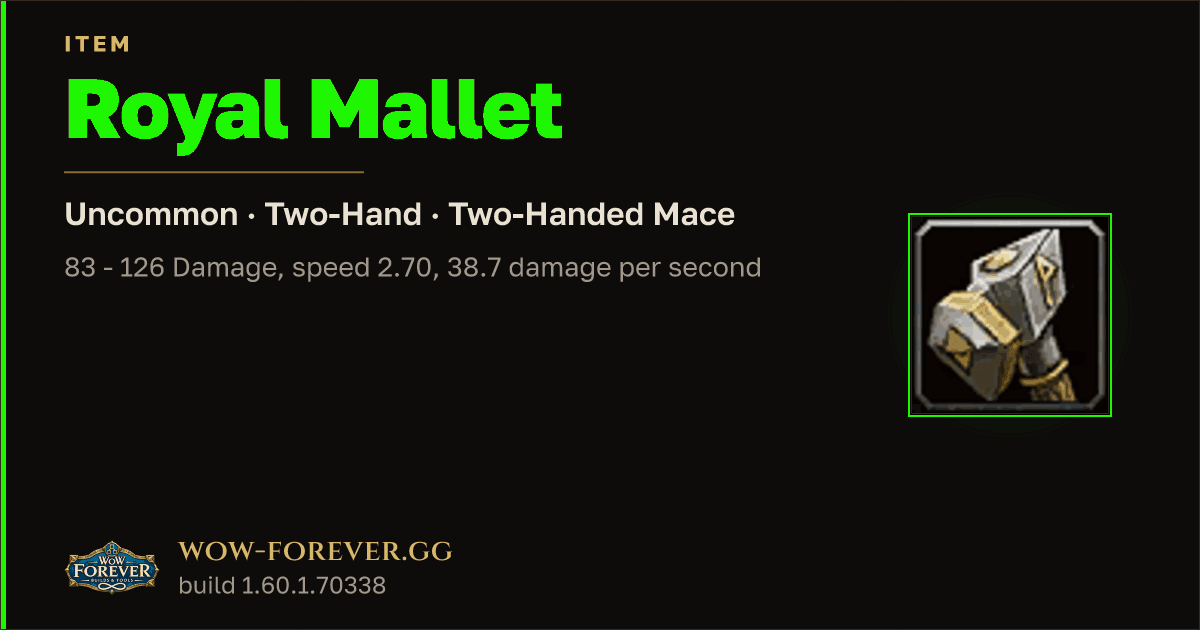 The preview card for Royal Mallet