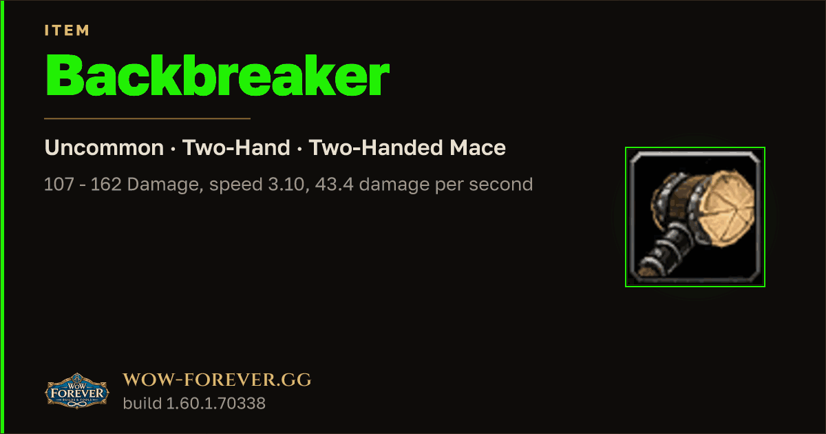 The preview card for Backbreaker