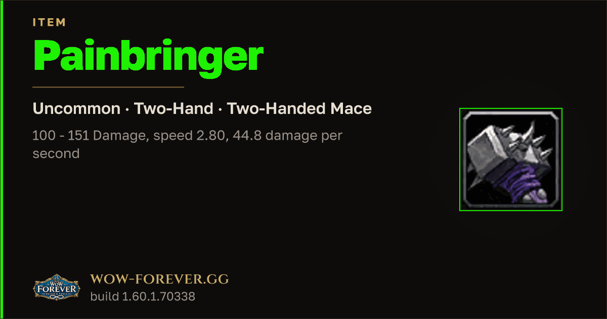 The preview card for Painbringer