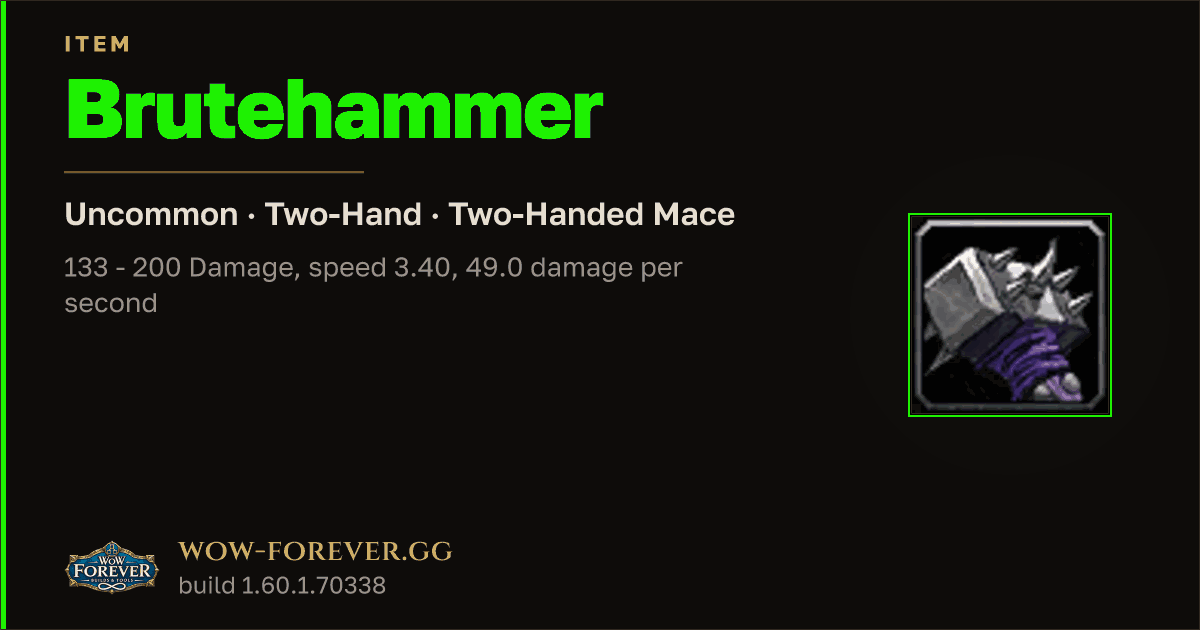 The preview card for Brutehammer
