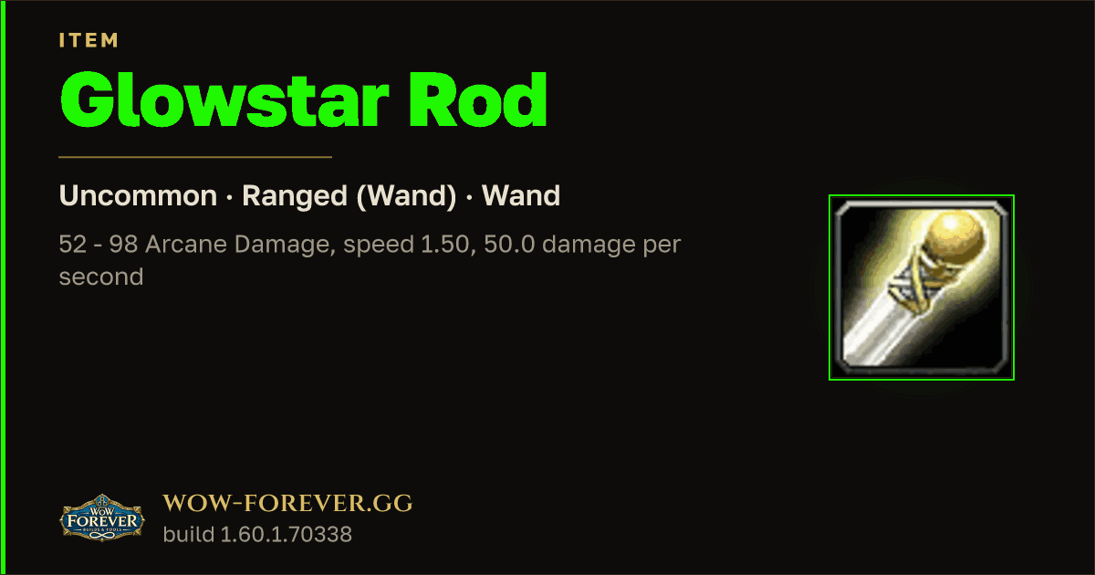 The preview card for Glowstar Rod