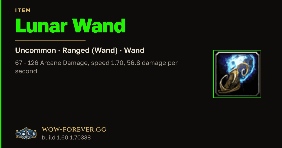 The preview card for Lunar Wand