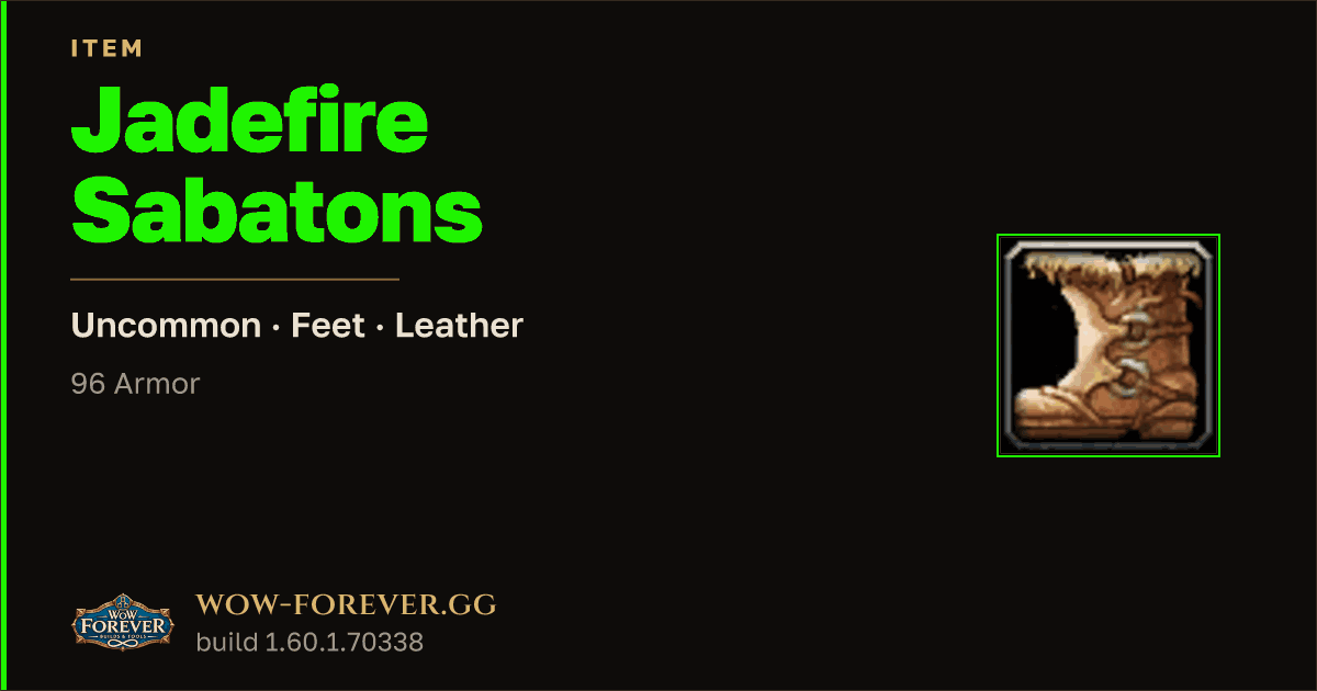 The preview card for Jadefire Sabatons