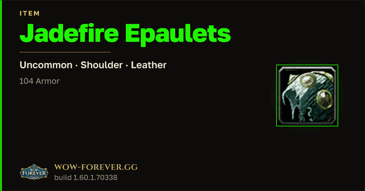 The preview card for Jadefire Epaulets