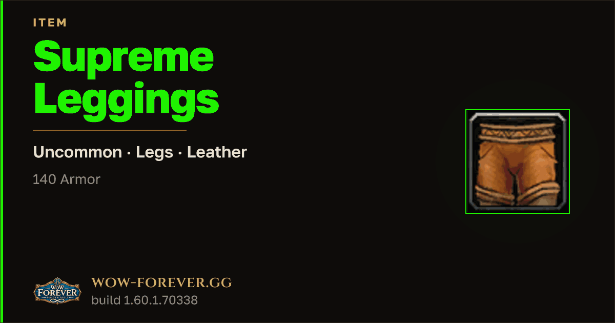 The preview card for Supreme Leggings