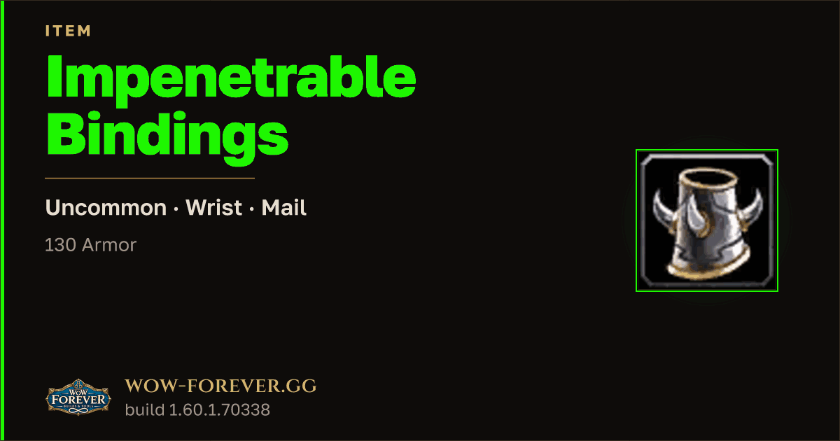 The preview card for Impenetrable Bindings