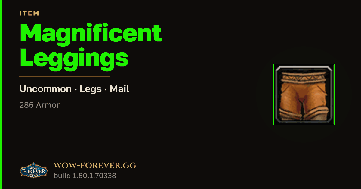 The preview card for Magnificent Leggings