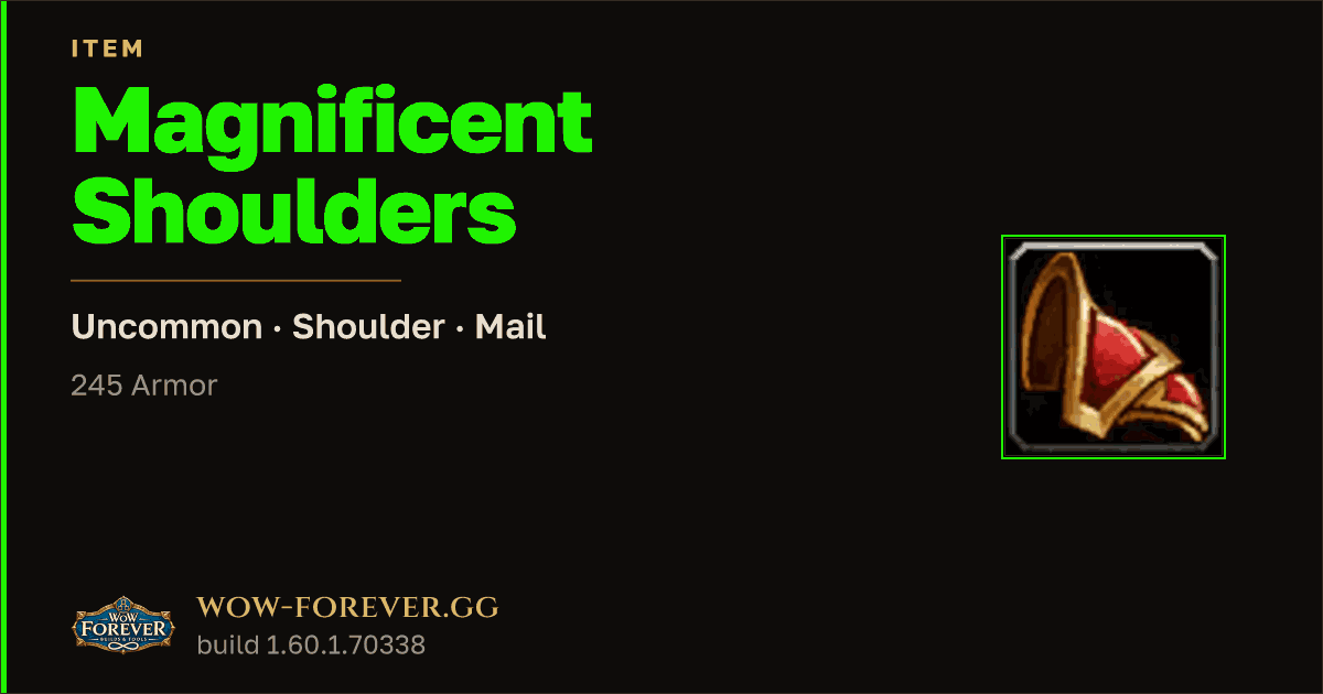 The preview card for Magnificent Shoulders