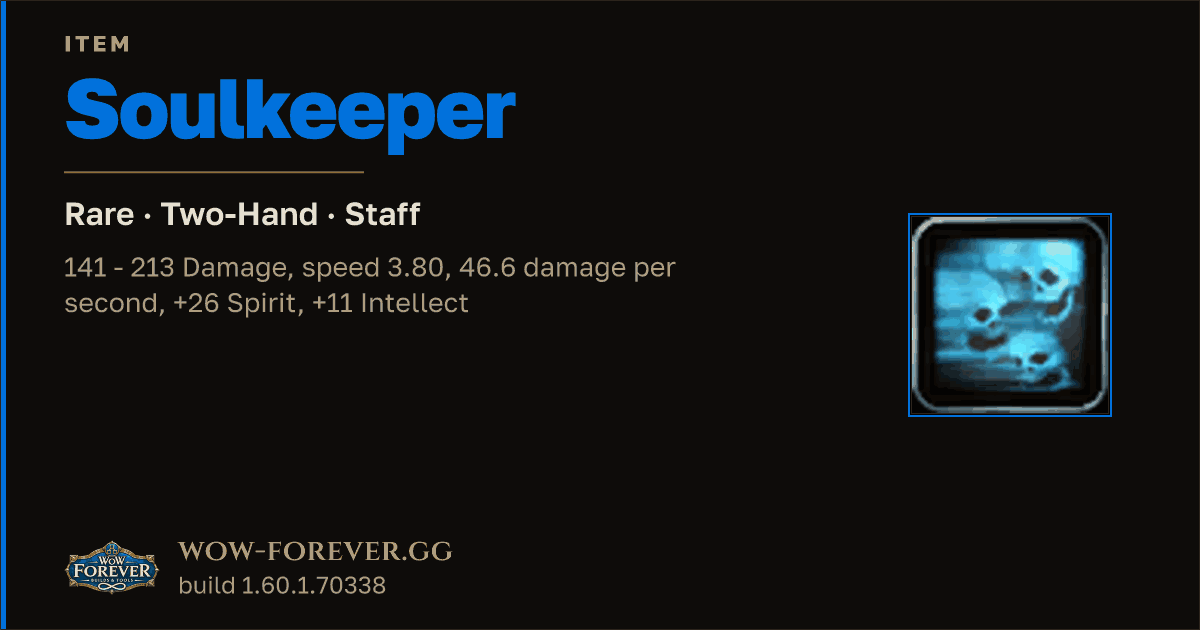 The preview card for Soulkeeper