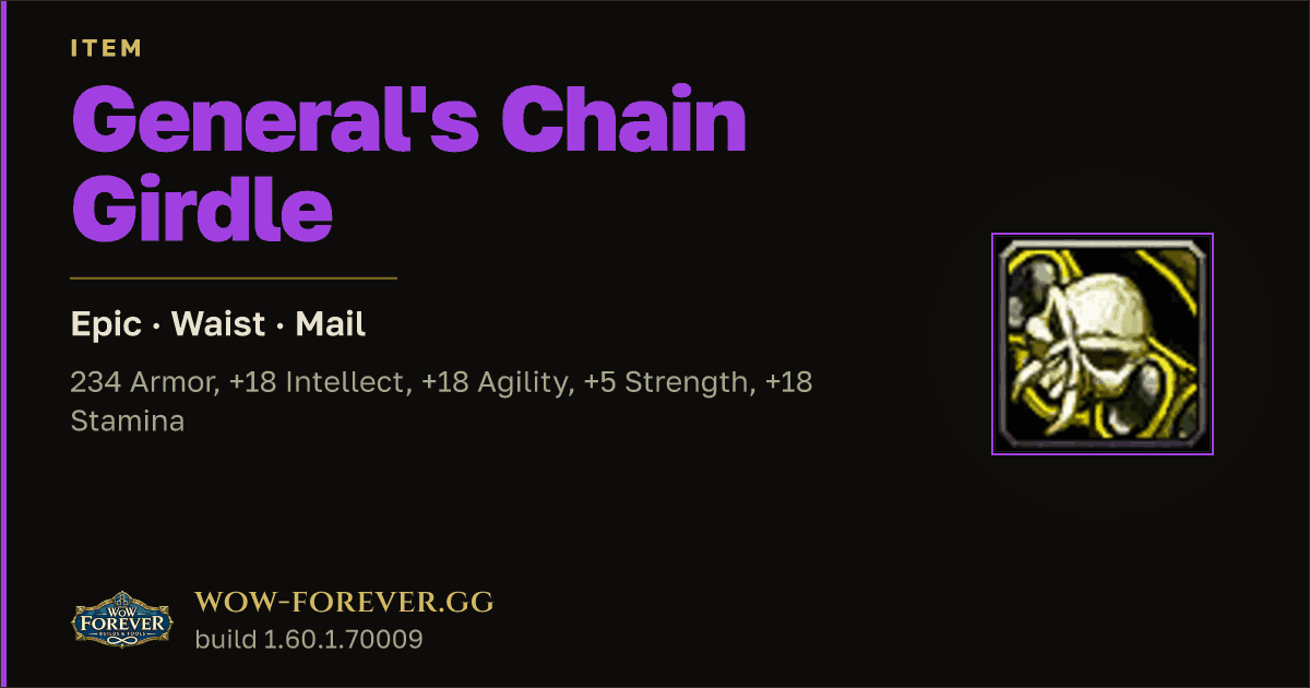 The preview card for General's Chain Girdle - Epic Mail Waist