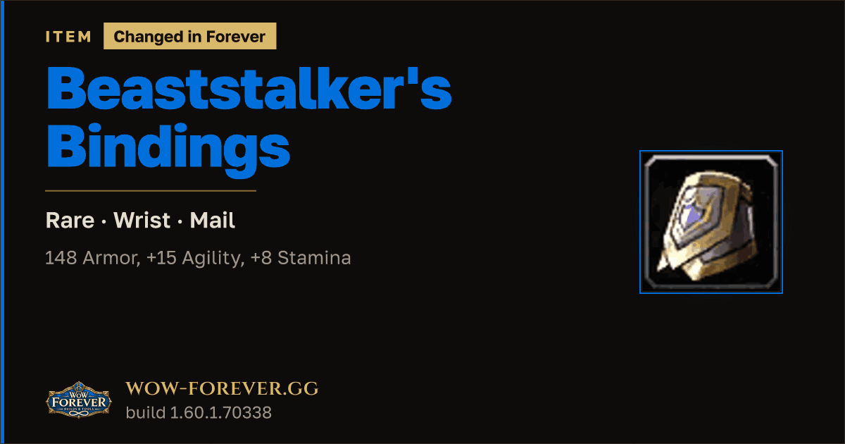 The preview card for Beaststalker's Bindings