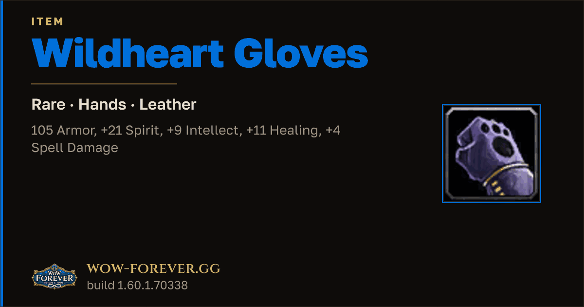 The preview card for Wildheart Gloves