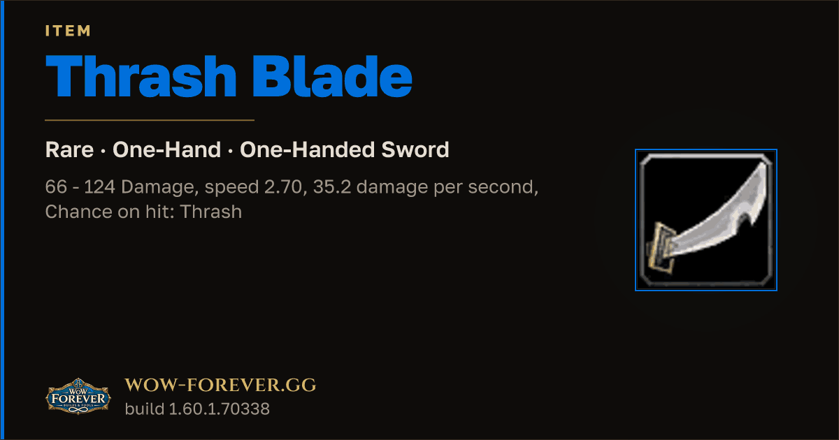 The preview card for Thrash Blade
