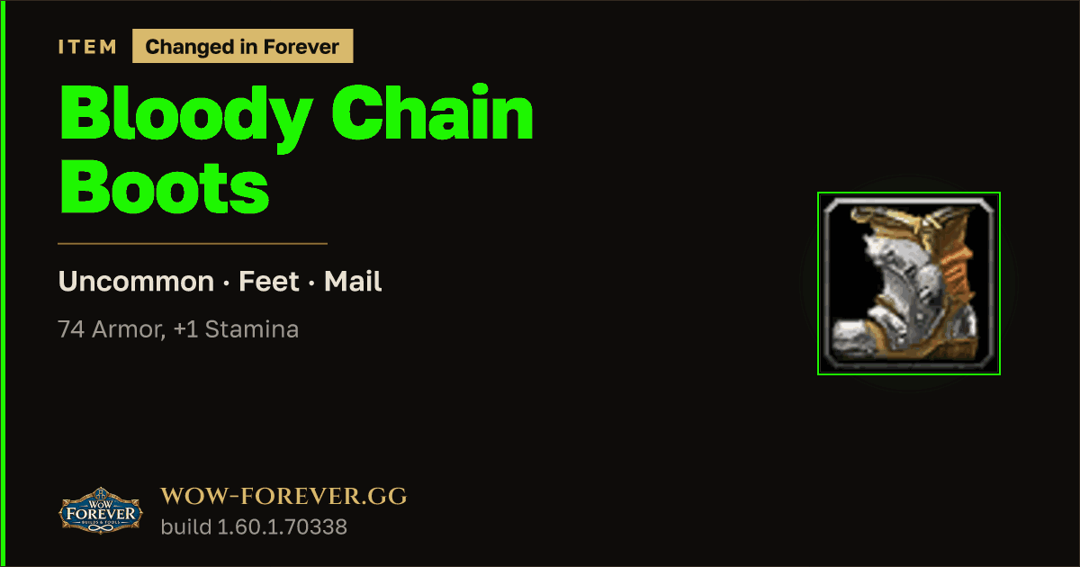 The preview card for Bloody Chain Boots
