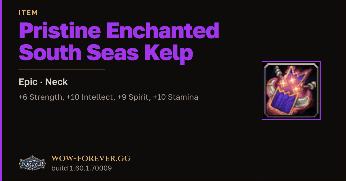 The preview card for Pristine Enchanted South Seas Kelp - Epic Necklace