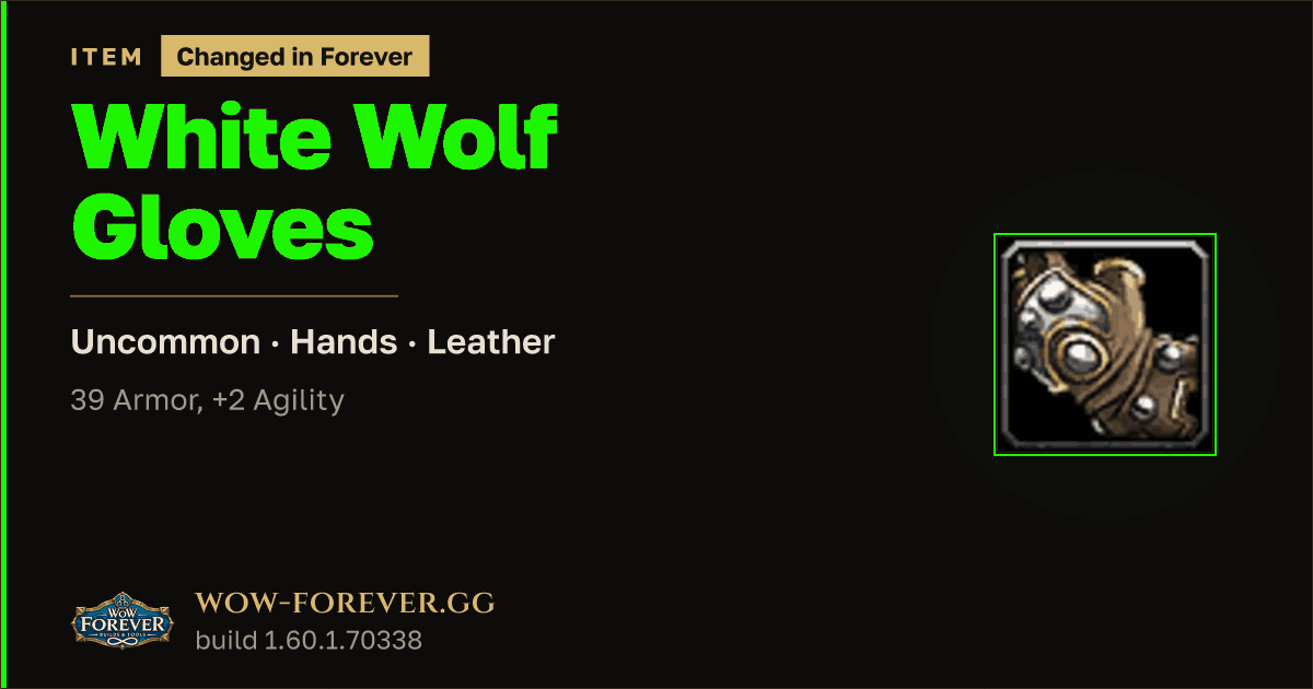 The preview card for White Wolf Gloves
