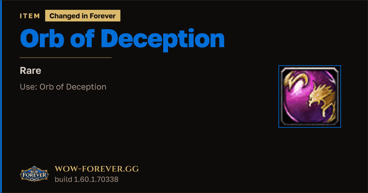 The preview card for Orb of Deception