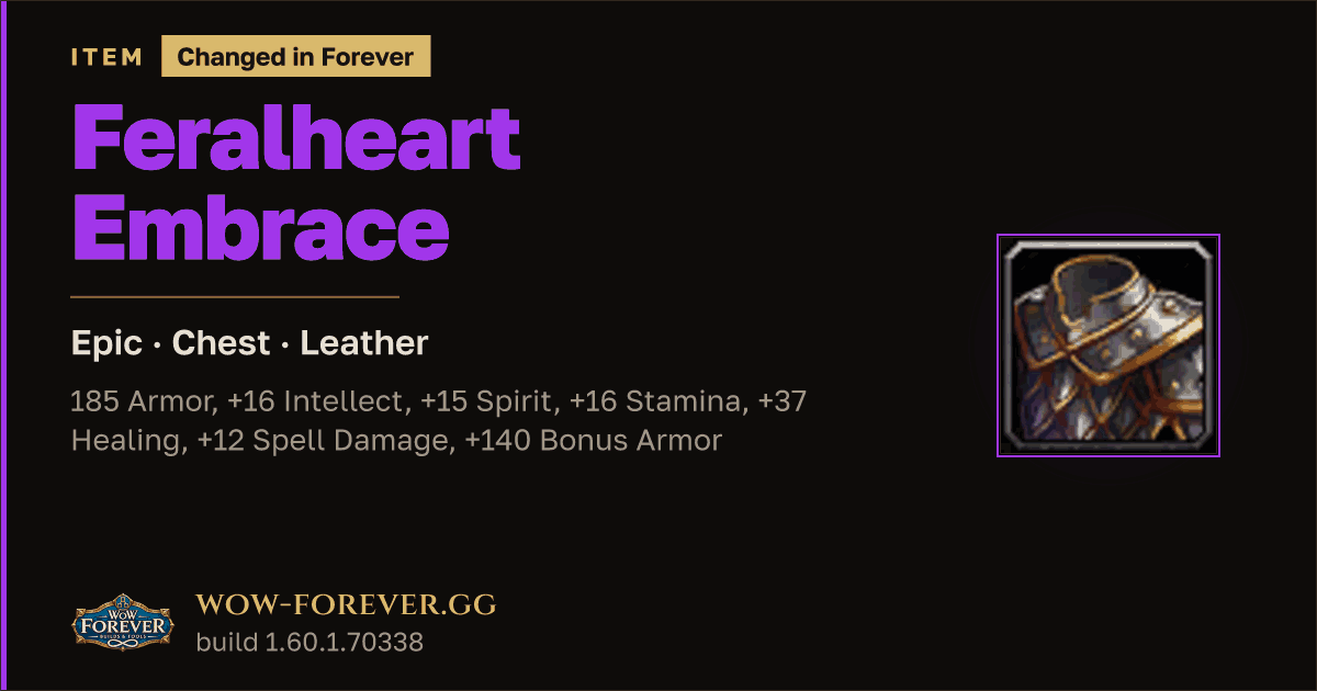 The preview card for Feralheart Embrace