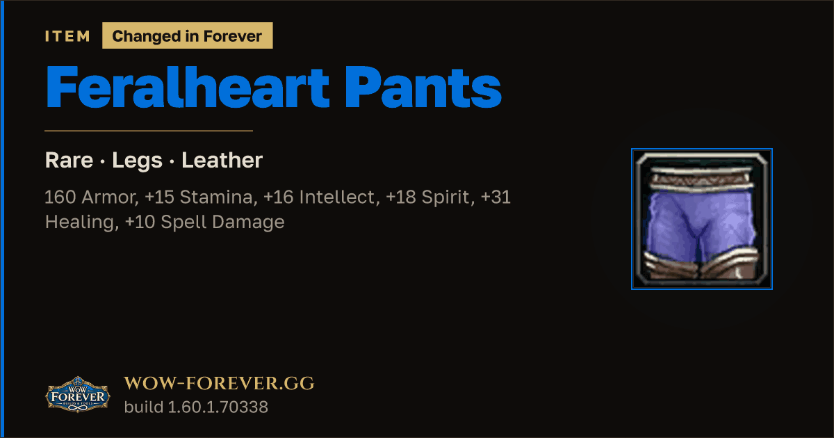 The preview card for Feralheart Pants