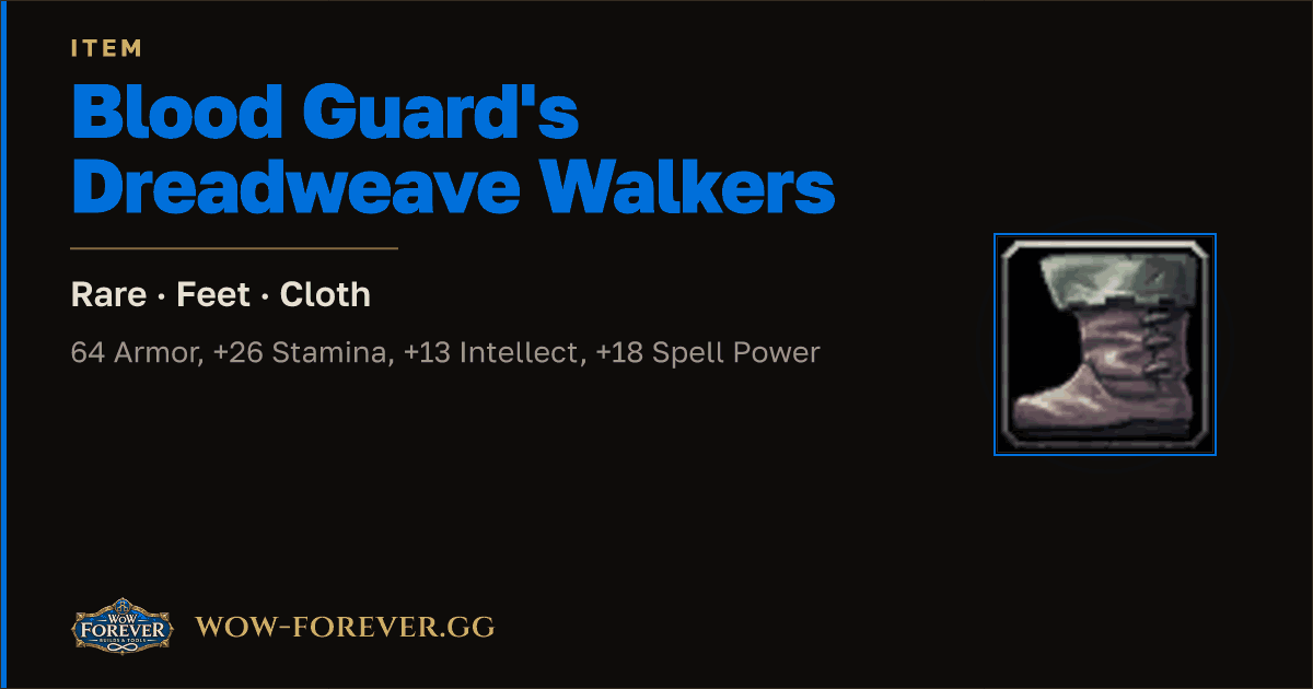 The preview card for Blood Guard's Dreadweave Walkers