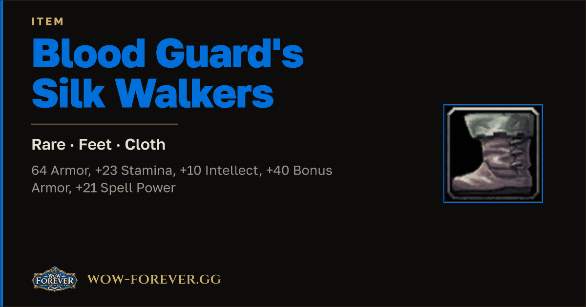 The preview card for Blood Guard's Silk Walkers