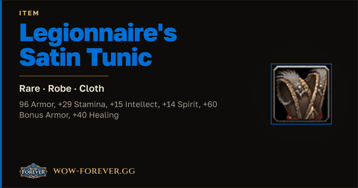 The preview card for Legionnaire's Satin Tunic