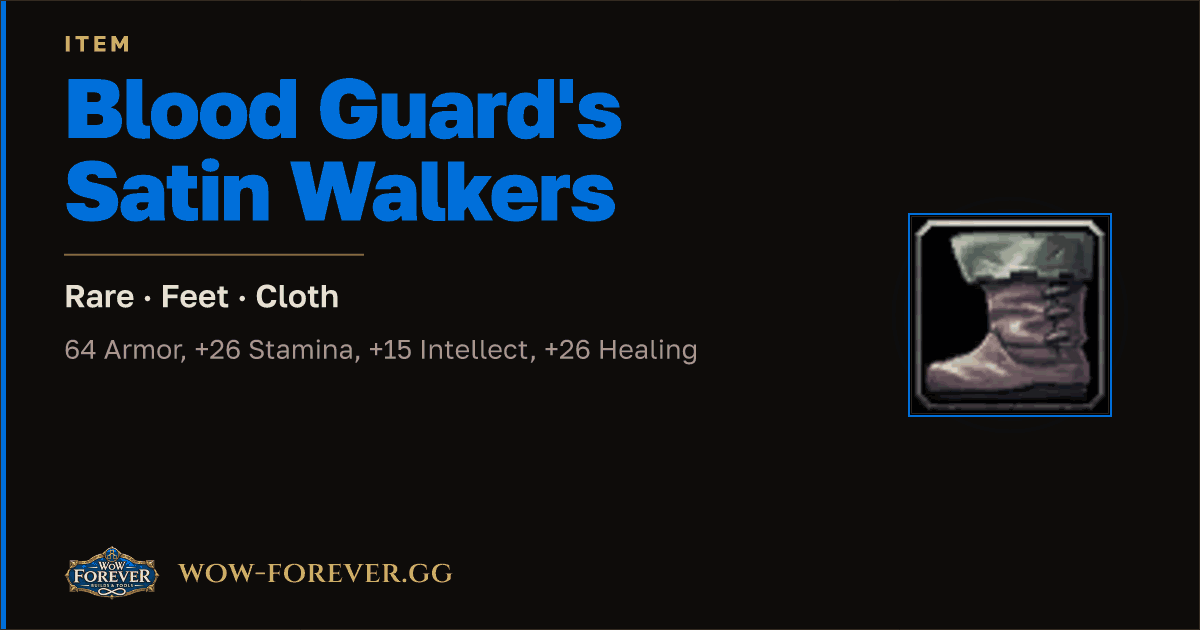The preview card for Blood Guard's Satin Walkers
