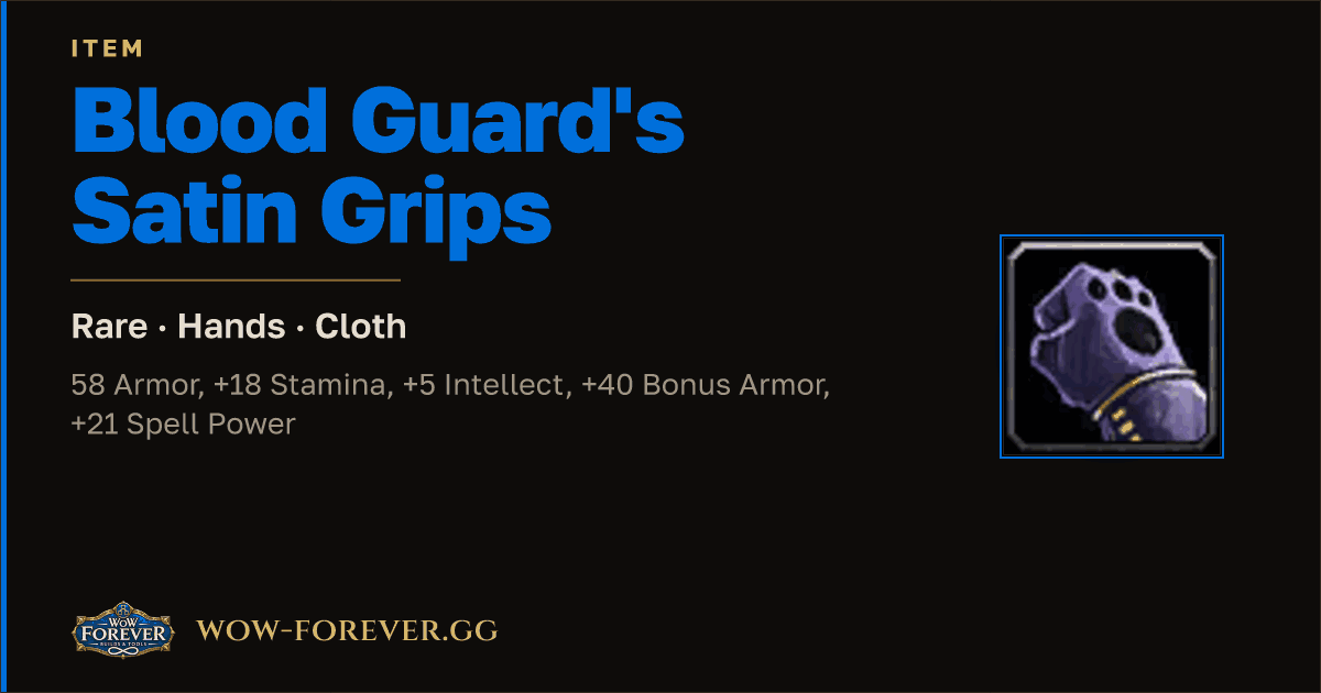 The preview card for Blood Guard's Satin Grips