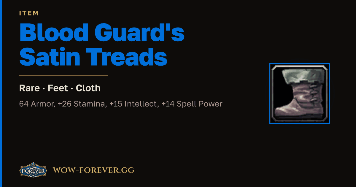 The preview card for Blood Guard's Satin Treads
