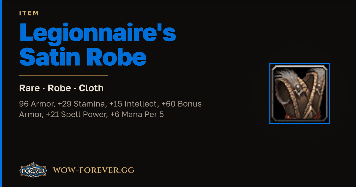 The preview card for Legionnaire's Satin Robe