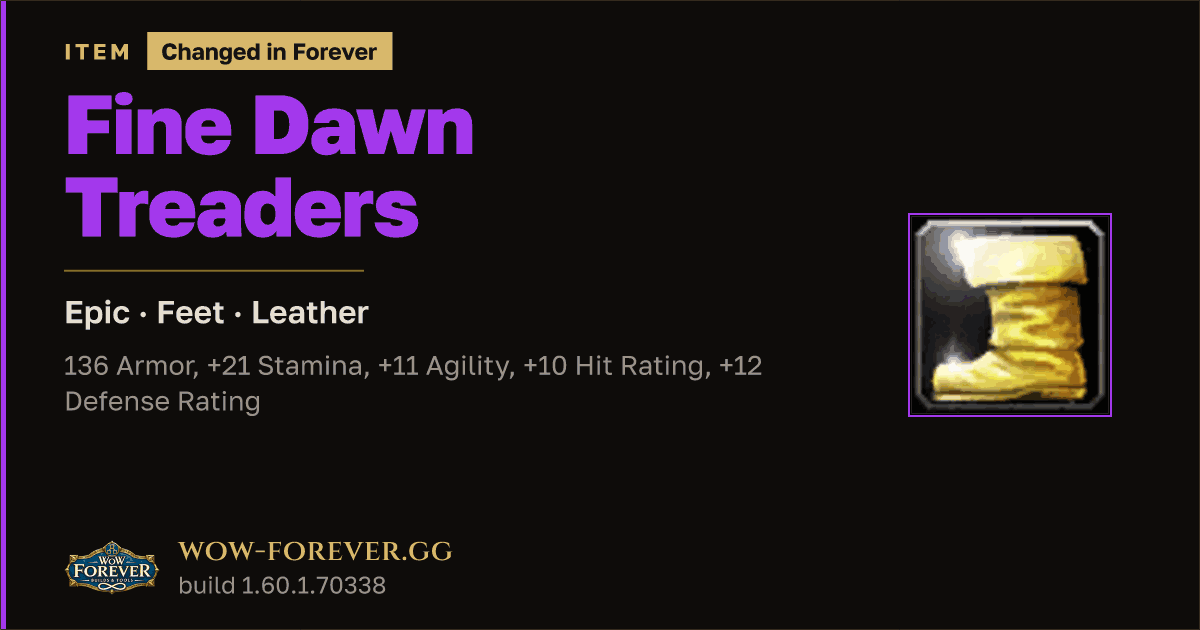 The preview card for Fine Dawn Treaders