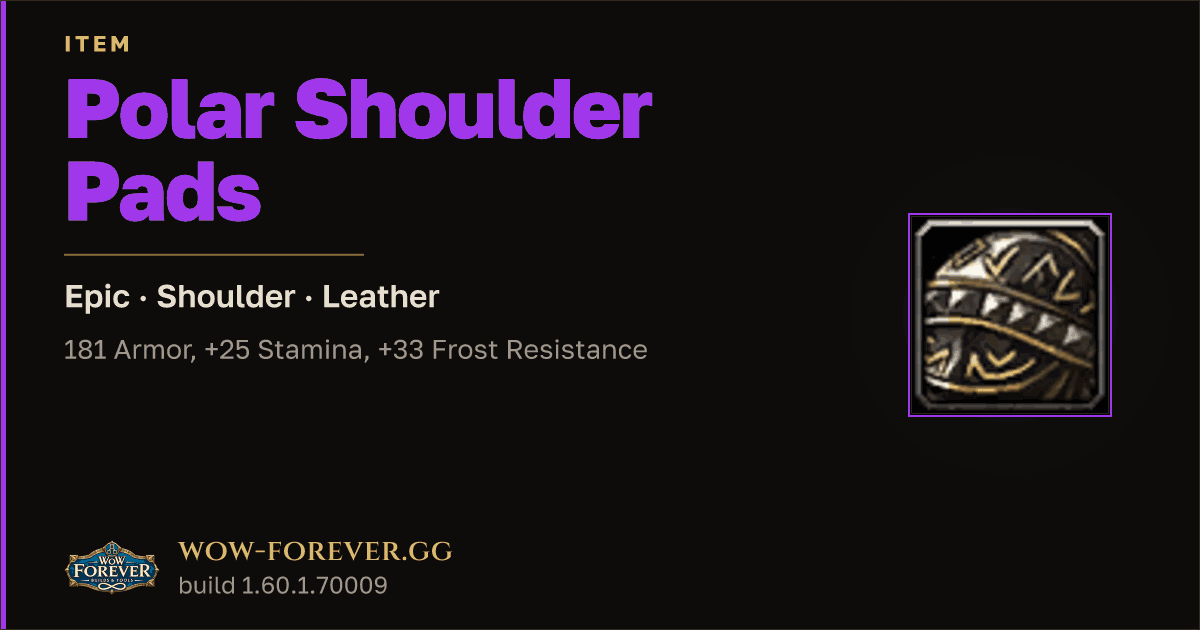 The preview card for Polar Shoulder Pads - Epic Leather Shoulder