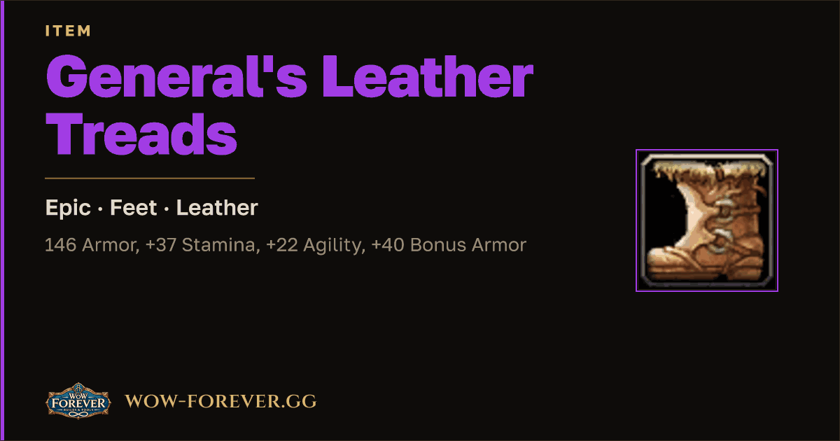 The preview card for General's Leather Treads