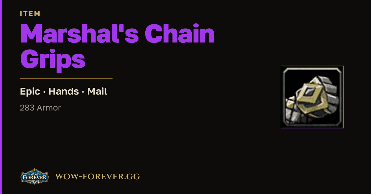 The preview card for Marshal's Chain Grips
