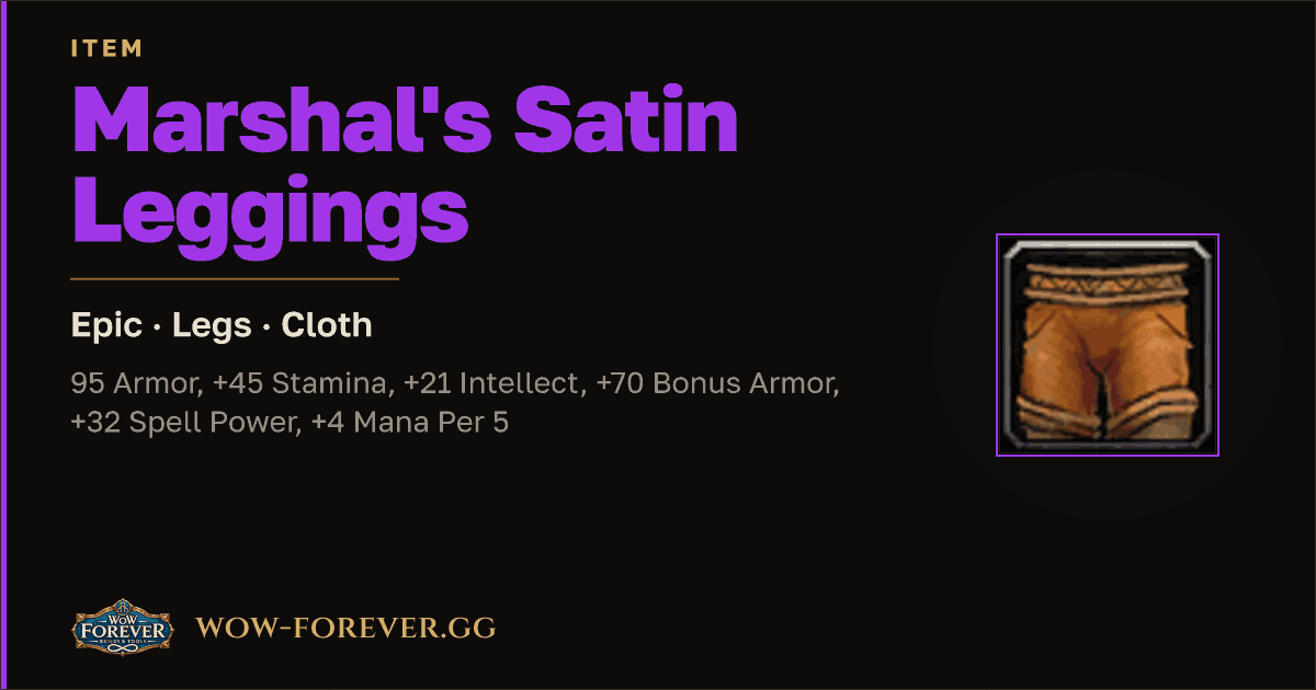 The preview card for Marshal's Satin Leggings