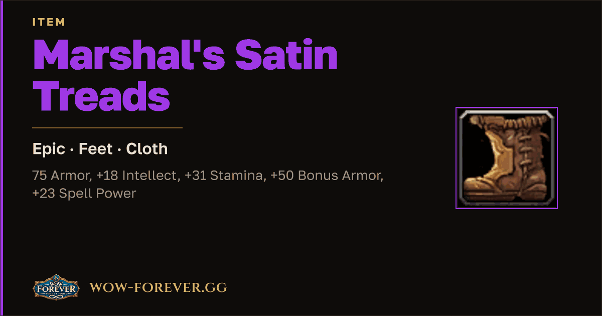 The preview card for Marshal's Satin Treads