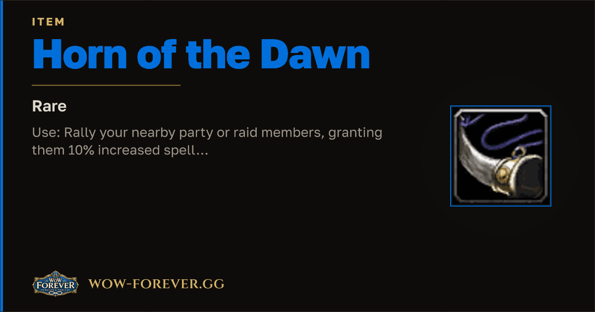 The preview card for Horn of the Dawn