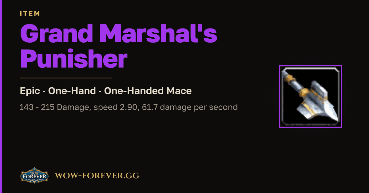 The preview card for Grand Marshal's Punisher