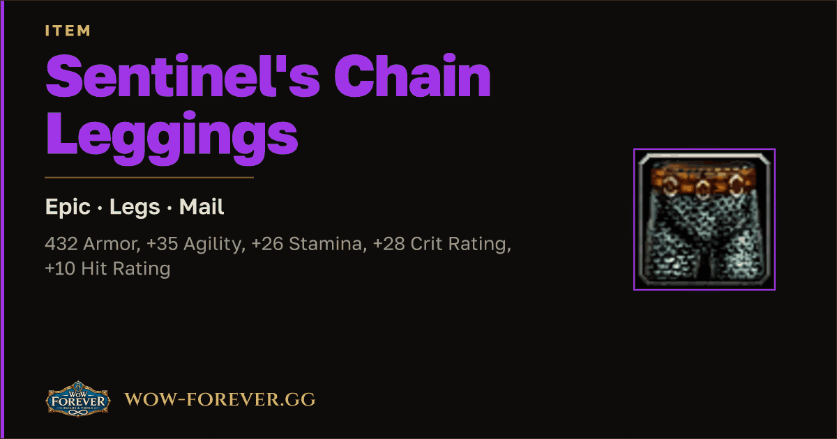 The preview card for Sentinel's Chain Leggings
