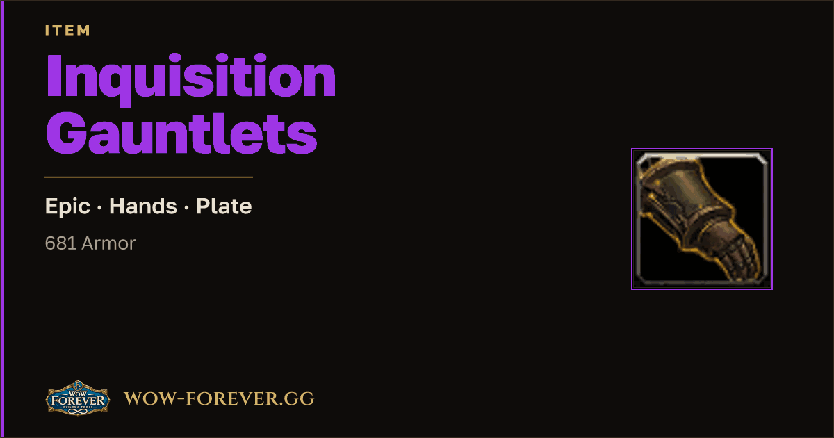 The preview card for Inquisition Gauntlets