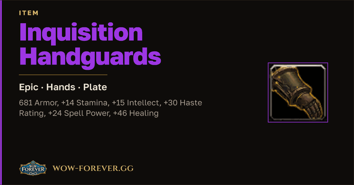 The preview card for Inquisition Handguards