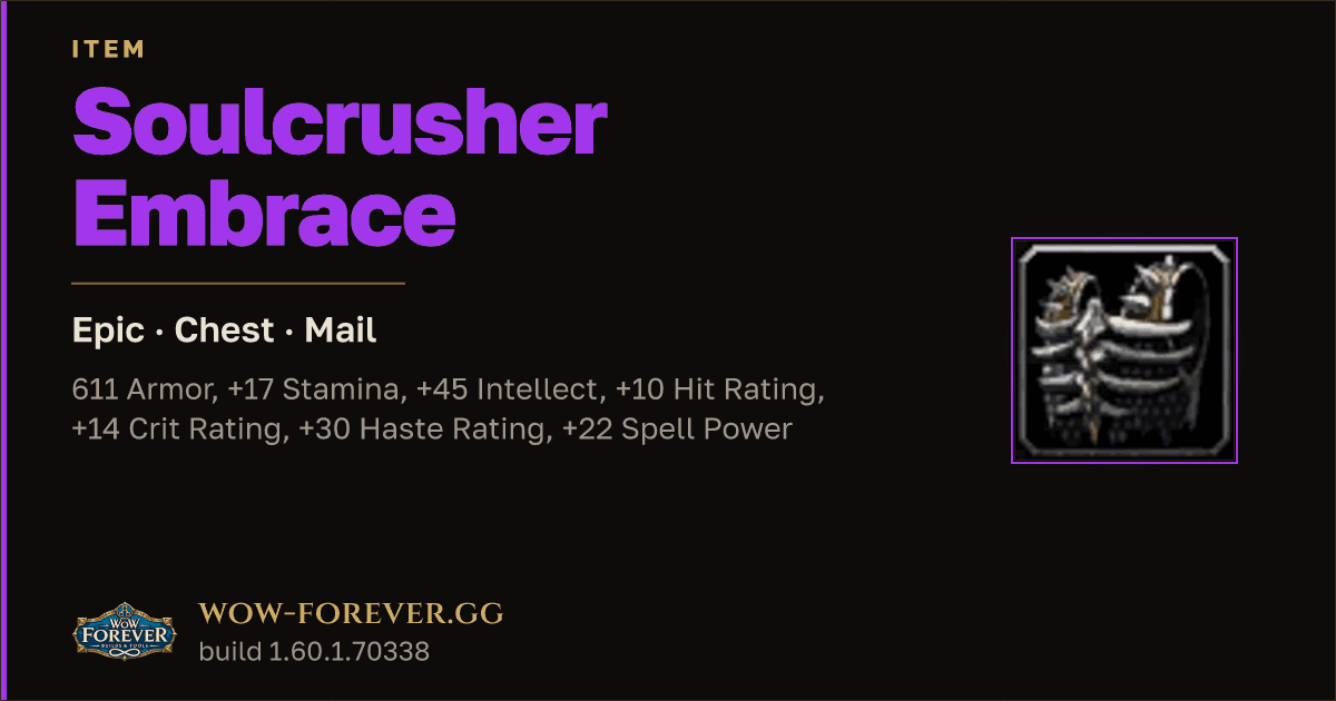 The preview card for Soulcrusher Embrace